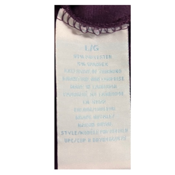 PENNANS Plum Velour Cowl Neck Top Sz L Rhinestone Sophisticated Quiet Luxury - Picture 11 of 15